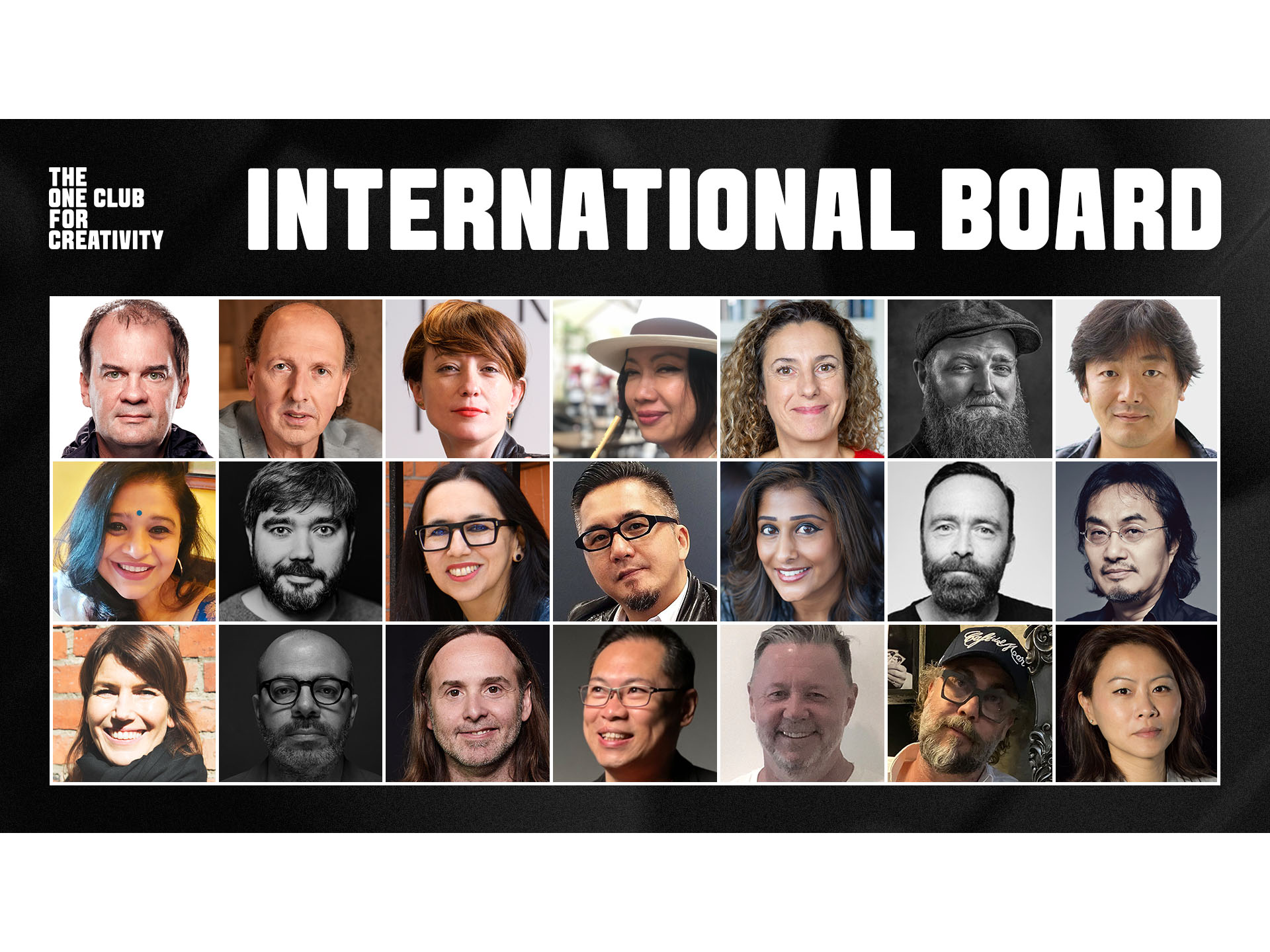 The One Club for Creativity 2022 International Board members The One Club for Creativity 2022 International Board members