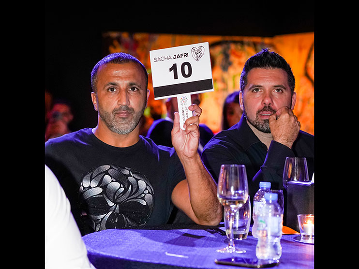 Andre Abdoune Placing Winning Bid for USD62m for The Journey of Humanity Andre Abdoune Placing Winning Bid for USD62m for The Journey of Humanity