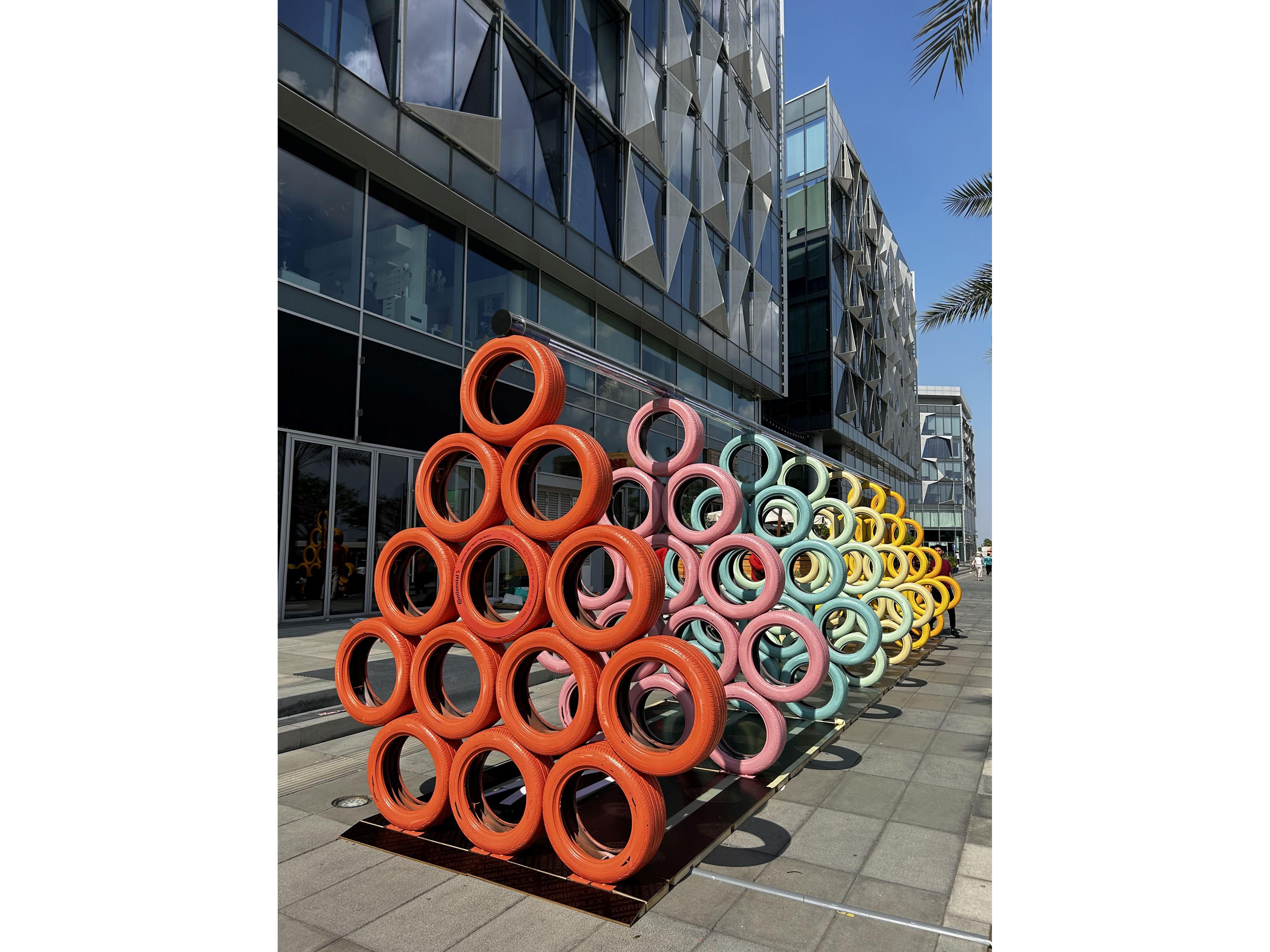 Continental ME transforms discarded tyres into powerful symbols in a unique art installation Image