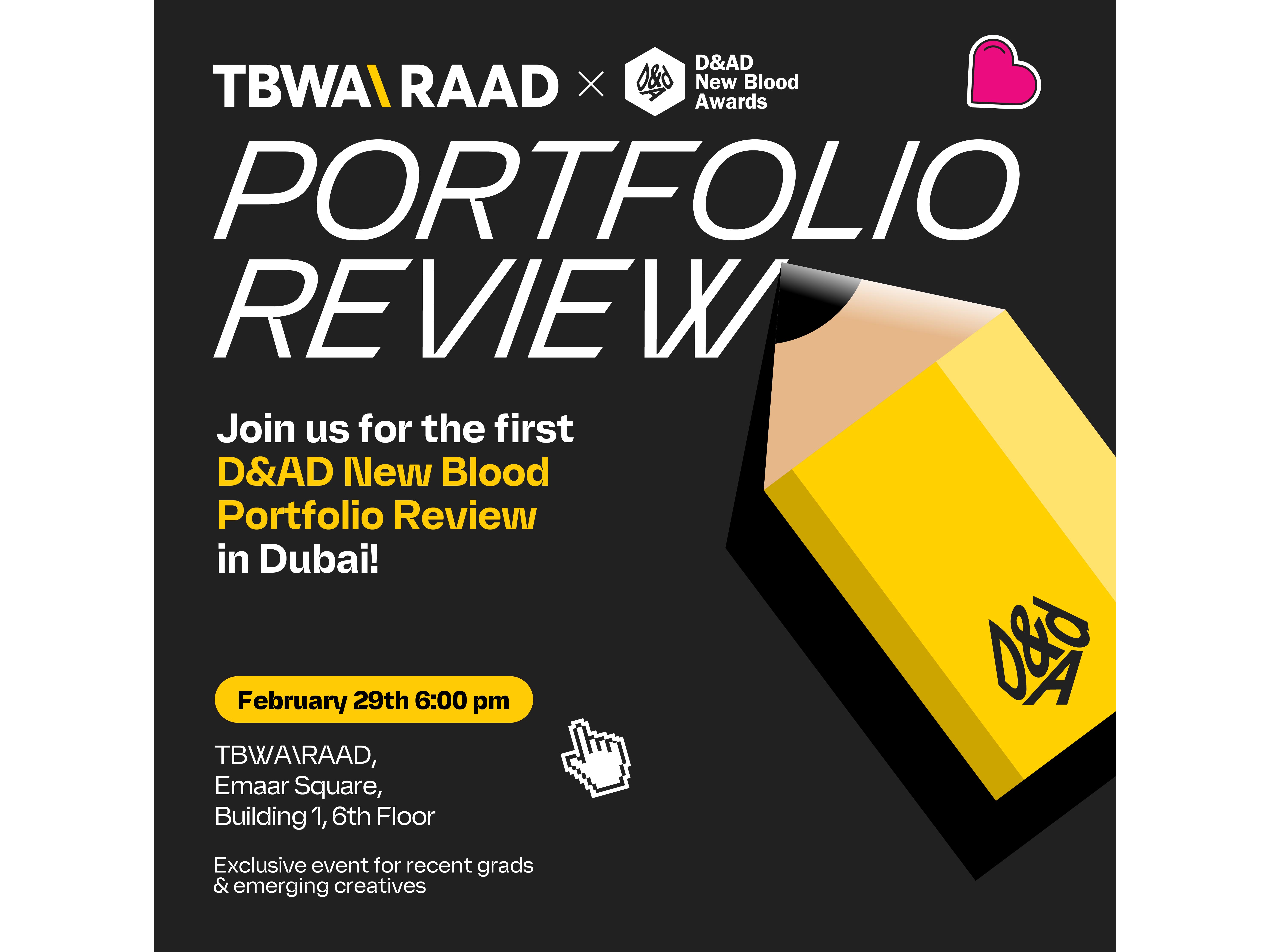 TBWA\RAAD partners with D&AD to bring New Blood Portfolio Night to the Middle East Image
