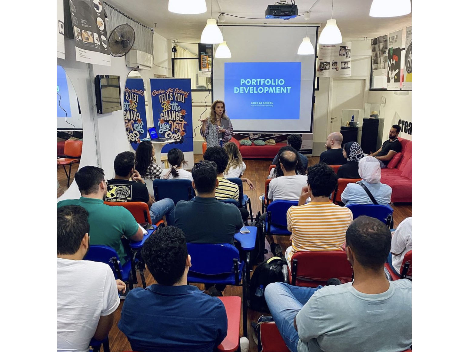 Enas Rashwan during Portfolio Night development Session Enas Rashwan during Portfolio Night development Session