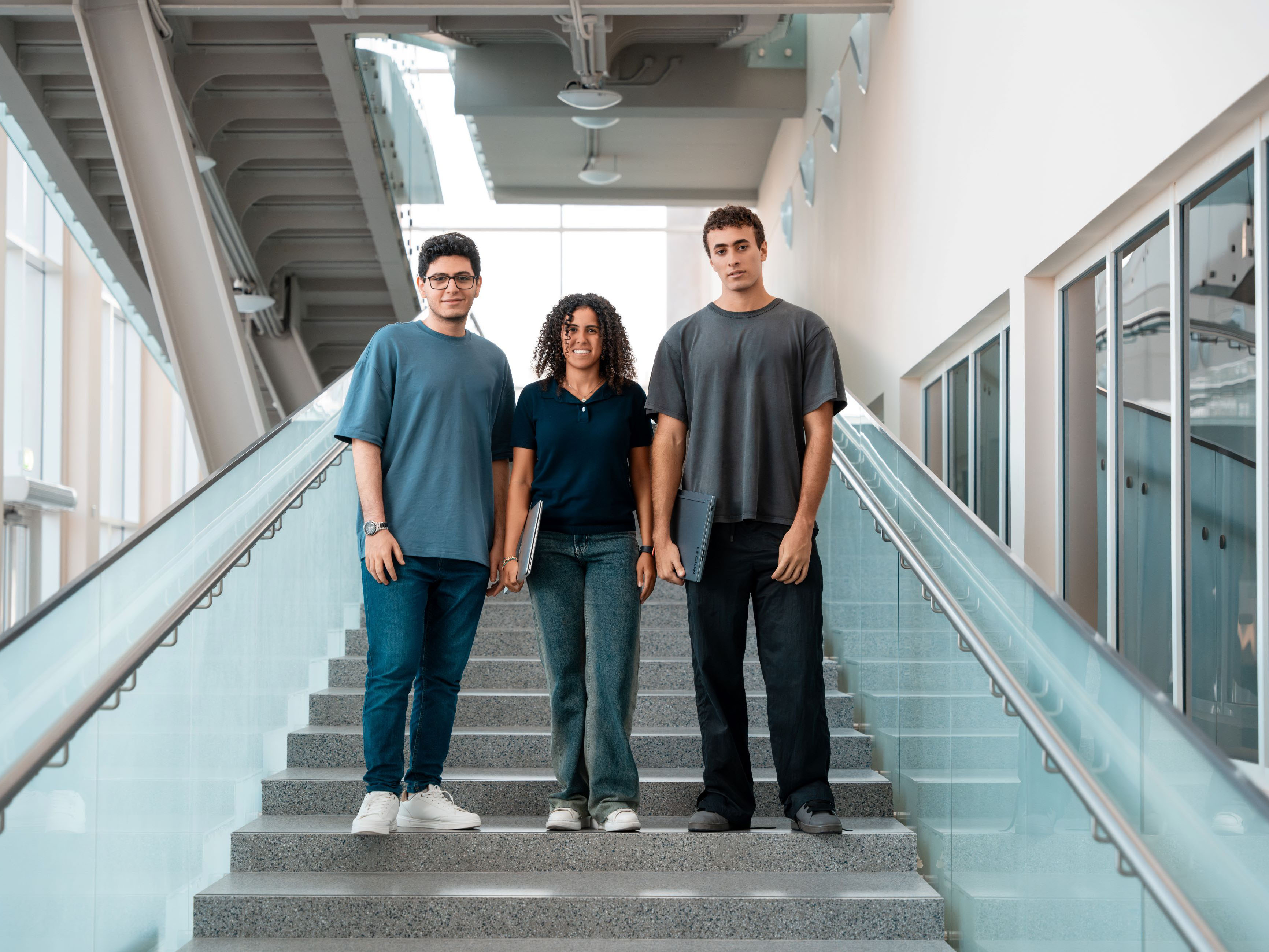 Three students from AUS win the 2024 UAE James Dyson Award for Arabic sign language platform Eshara Image