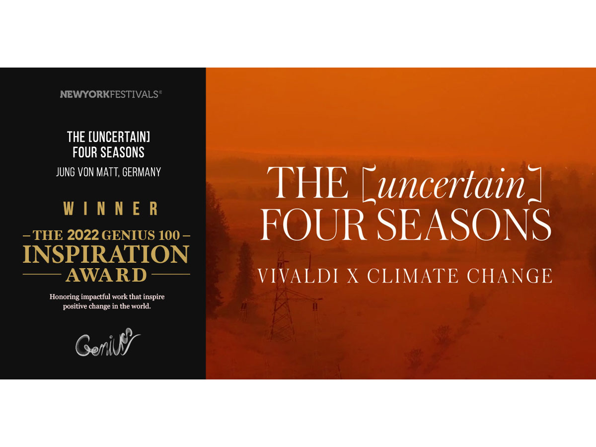 Jung von Matt’s “The [uncertain] Four Seasons” wins the 2022 Genius 100 Inspiration Award  Image