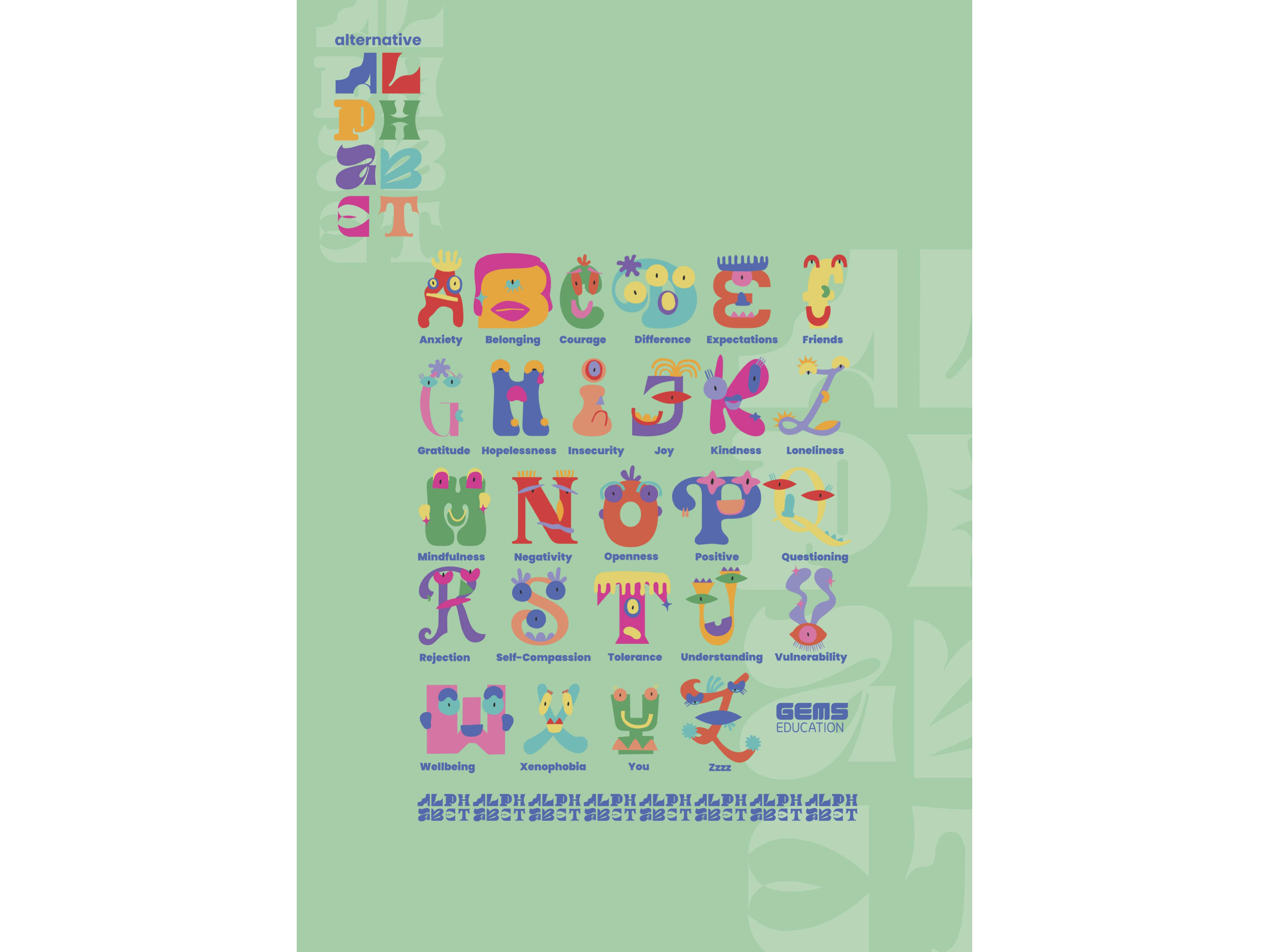 The Alternative Alphabet, an engaging initiative by Memac Ogivly and GEMS Education to address mental health in youth Image