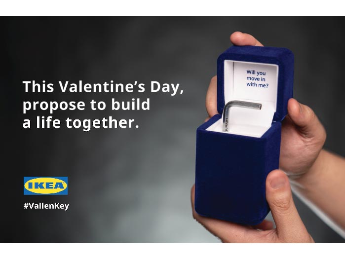 Al-Futtaim IKEA and IMPACT BBDO crafted an outstanding Valentine proposal: the Vallen Key Image