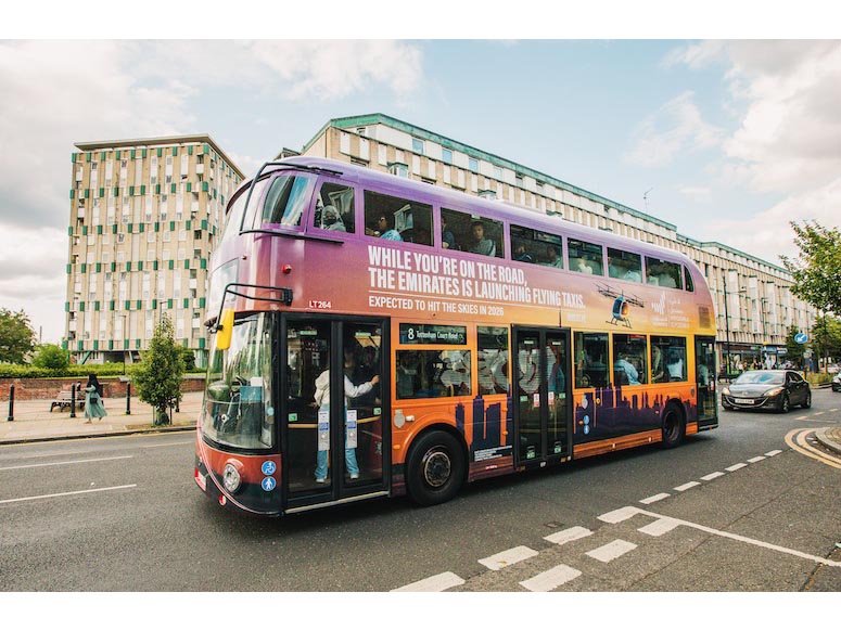 IMPACT BBDO in collaboration with UAE Gov Media Office on the “Bring Your Impossible” campaign - London bus OOH IMPACT BBDO in collaboration with UAE Gov Media Office on the “Bring Your Impossible” campaign - London bus OOH