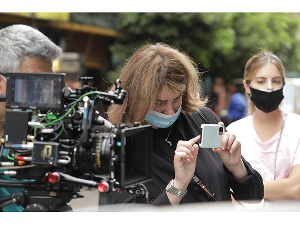 Maria Ivanova on set Maria Ivanova on set