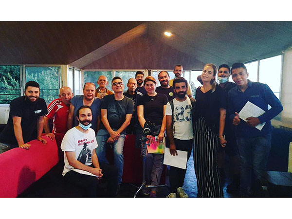 Maria Ivanova and the team on set Maria Ivanova and the team on set