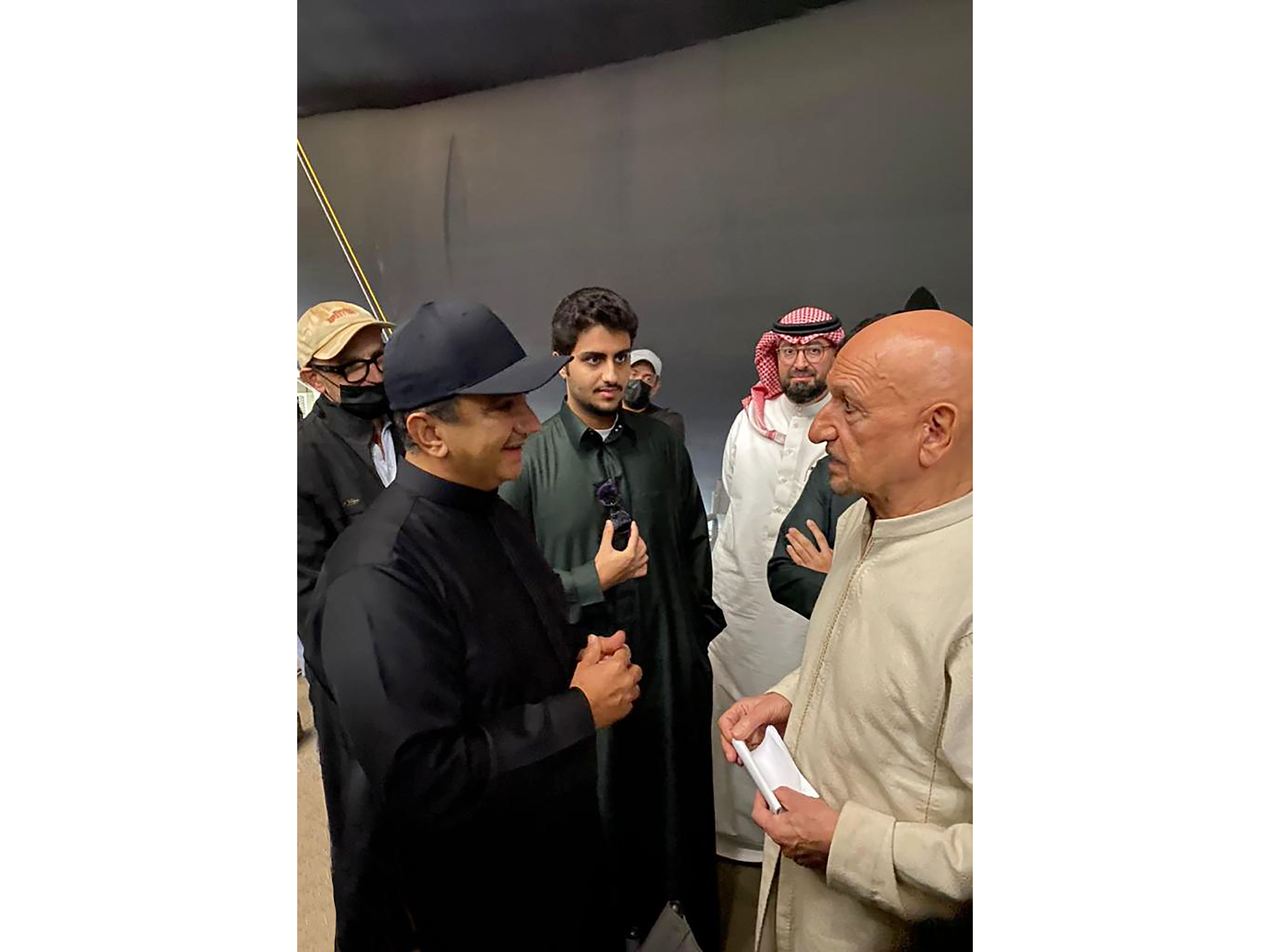 MBC's Chairman Waleed Al Ibrahim on set of Desert Warrior with Ben Kingsley MBC's Chairman Waleed Al Ibrahim on set of Desert Warrior with Ben Kingsley