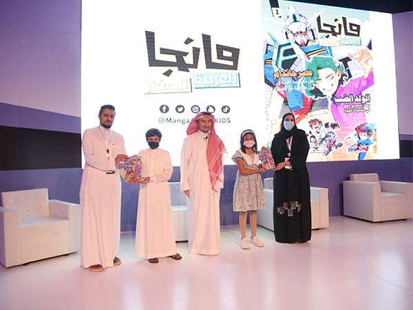 Dr. Essam Bukhary and the creative team of Manga Kids Arabia at the Press Conference Dr. Essam Bukhary and the creative team of Manga Kids Arabia at the Press Conference