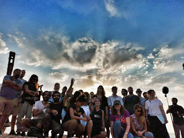 Maria Ivanova and the team on set Maria Ivanova and the team on set