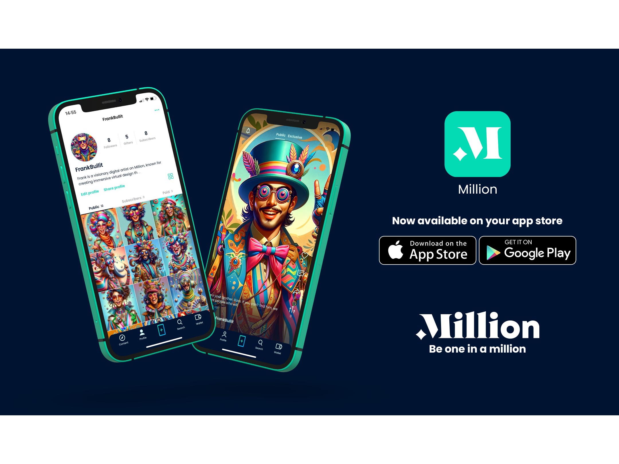 Million, a new social media platform that aims to revolutionize the digital economy Image