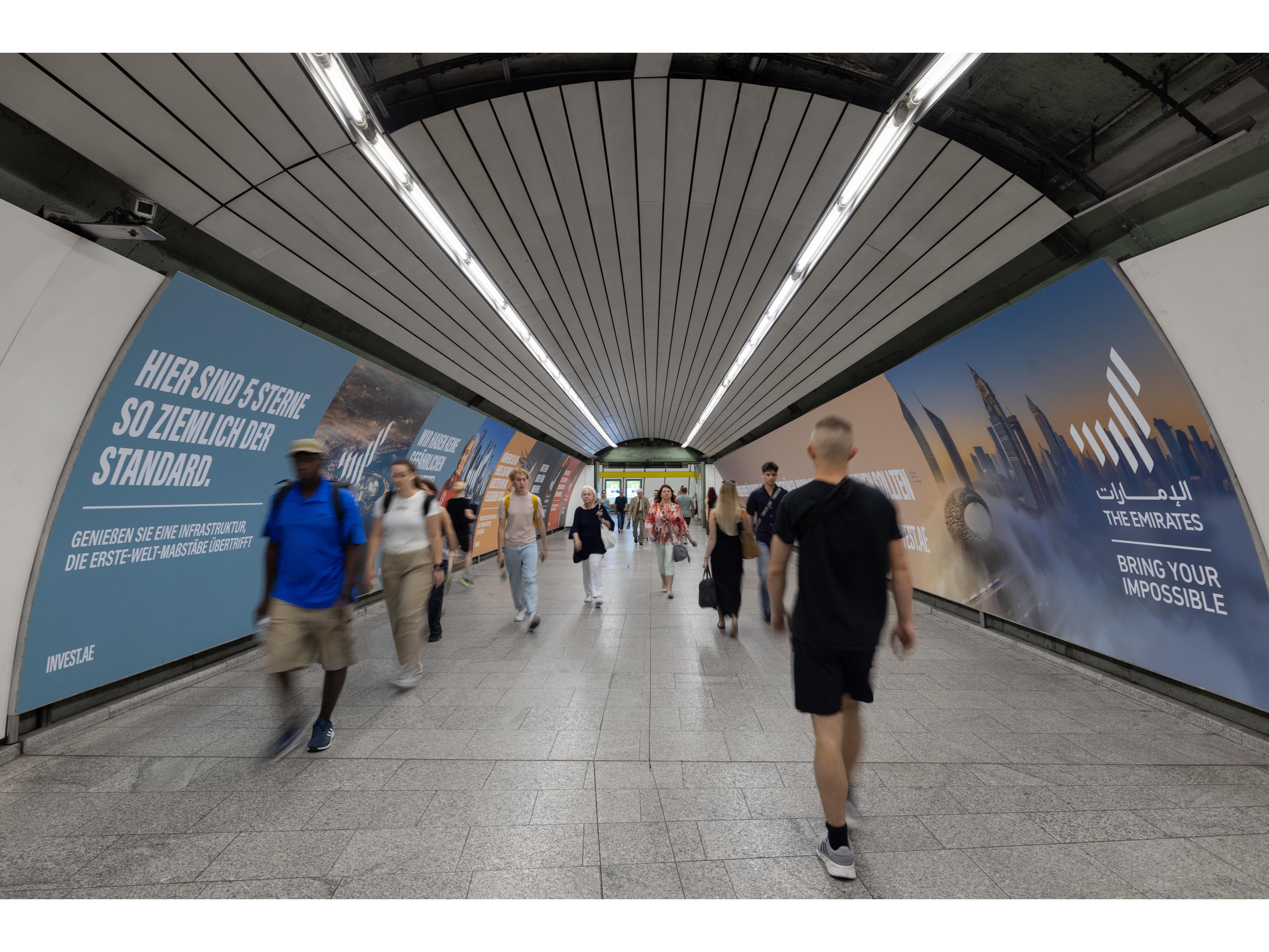 IMPACT BBDO in collaboration with UAE Gov Media Office on the “Bring Your Impossible” campaign - OOH in Munich subway IMPACT BBDO in collaboration with UAE Gov Media Office on the “Bring Your Impossible” campaign - OOH in Munich subway