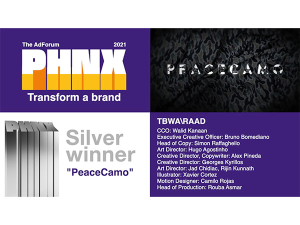 PHNX 2021: PeaceCamo - TBWA\Raad  PHNX 2021: PeaceCamo - TBWA\Raad
