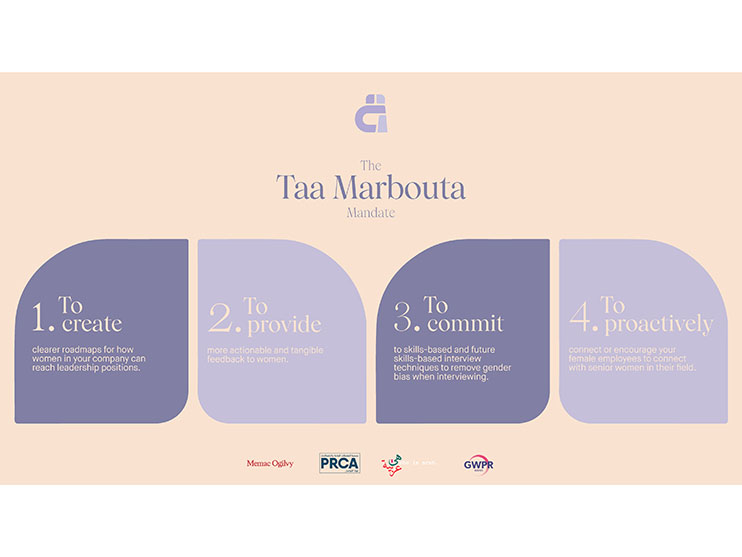 Taa Marbouta mandate calls on men to help address shortage of women PR leaders Image