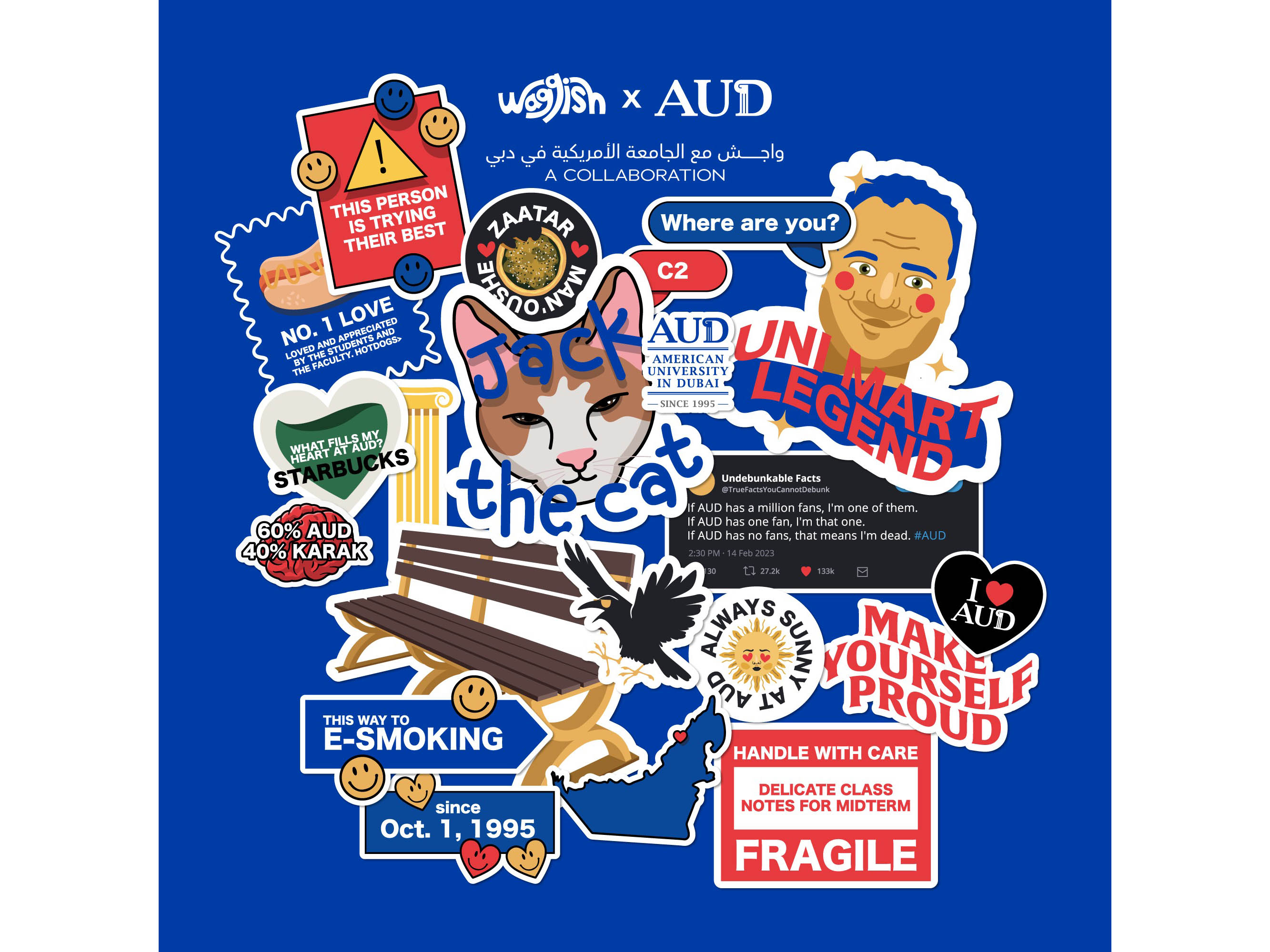 AUD students celebrate love with stickers Image