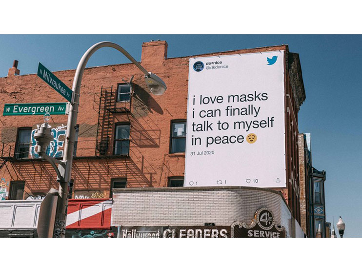 New Twitter OOH campaign rolls out in American cities to promote wearing masks  Image