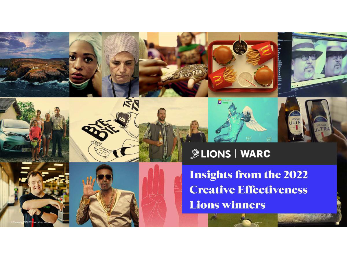WARC reveals insights from the 2022 Cannes Lions Creative Effectiveness winners Image