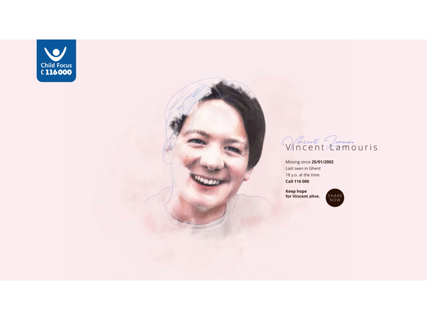 Wunderman Thompson and Child Focus invite you to visit a website so missing children don’t fade from view