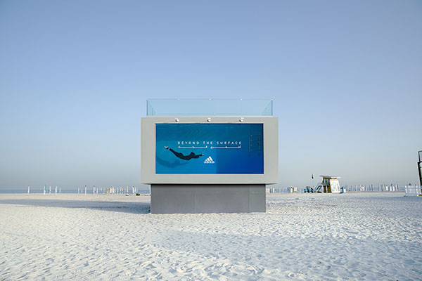 Adidas creates world’s first ever liquid billboard Image