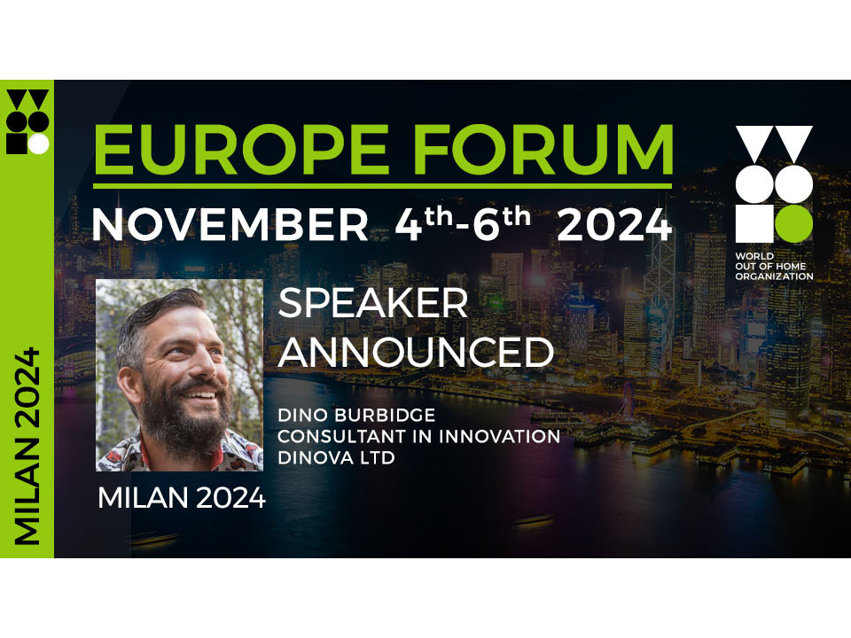 Dino Burbidge to explore OOH effective creative at WOO Milan Forum Image