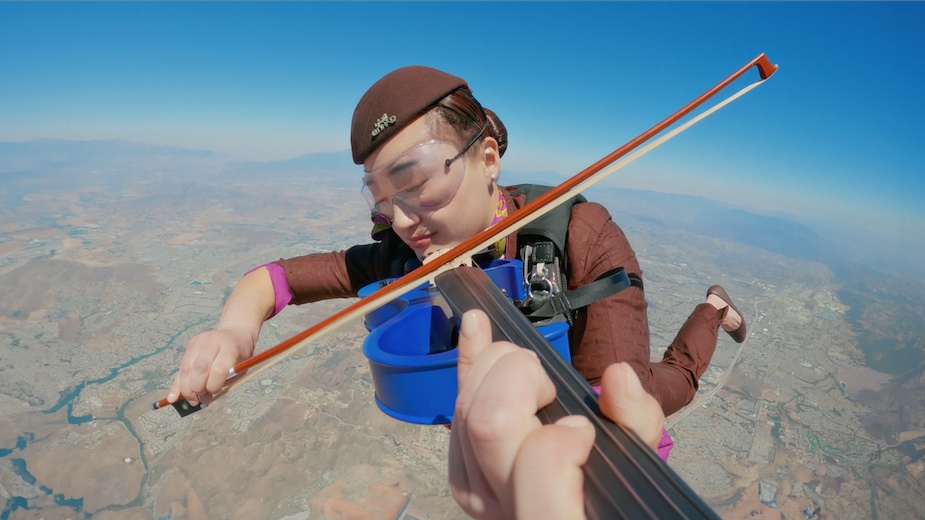 How Etihad Airways completed its mission of the skydiving orchestra stunt Image
