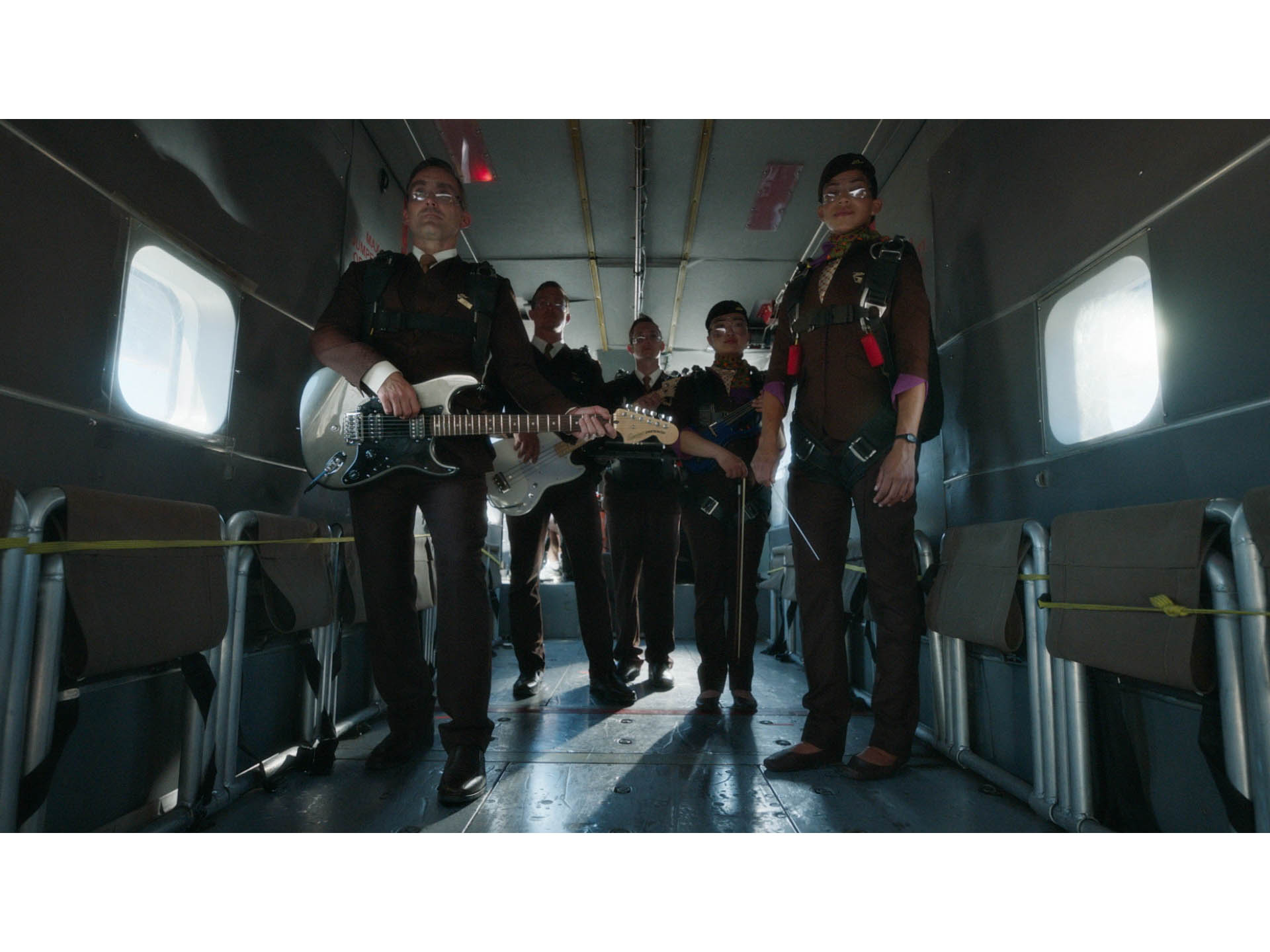 Preparing to jump for Etihad Airways Mission Impossible themed orchestra in the sky Preparing to jump for Etihad Airways Mission Impossible themed orchestra in the sky