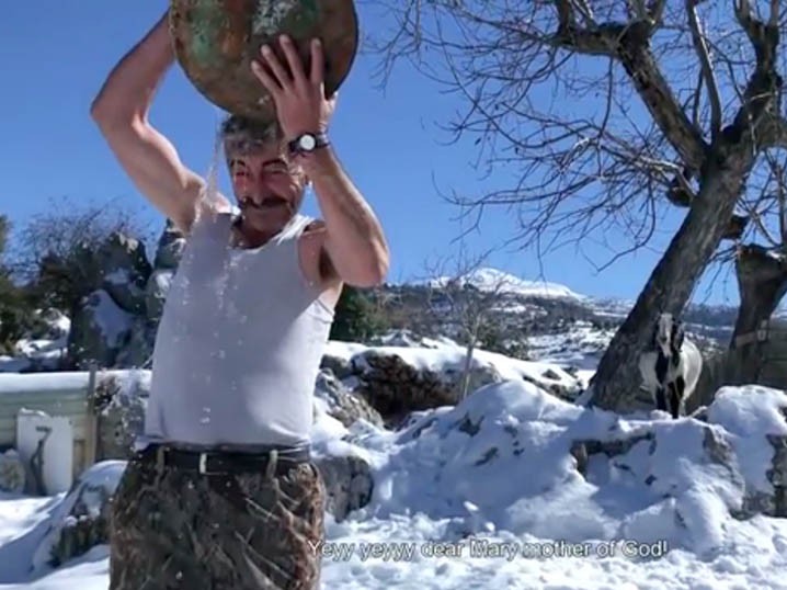 The last man to take the ice-bucket challenge Image