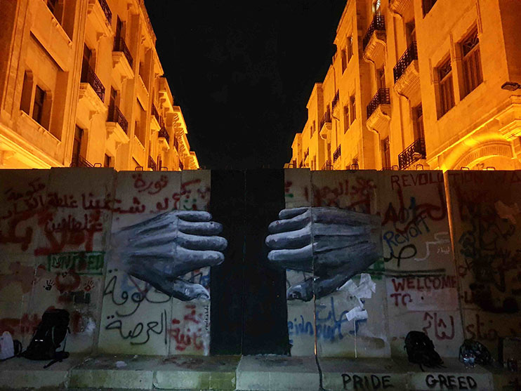 'We Shall Pass', an expressive mural by Roula Abdo Image