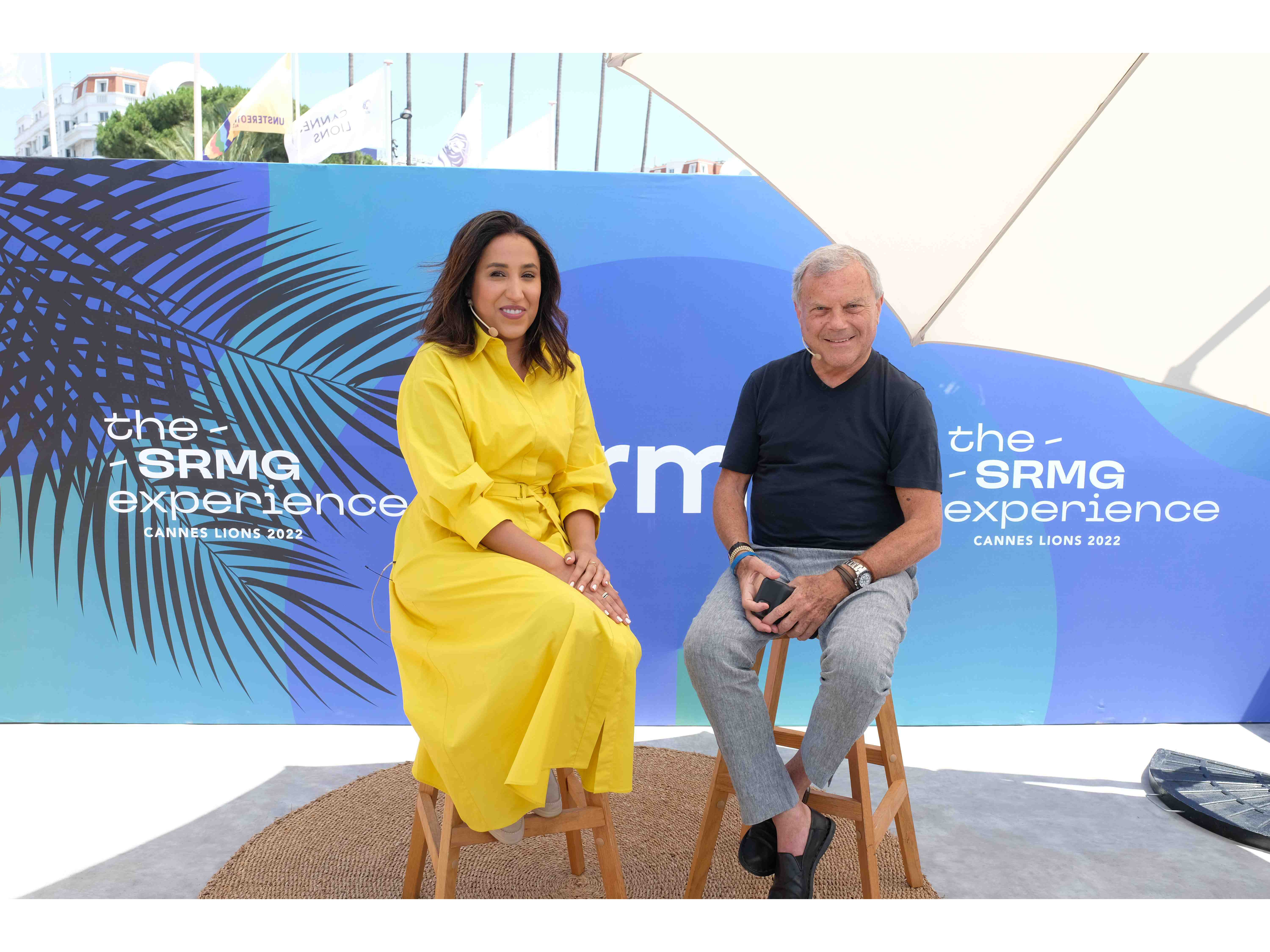 SRMG Day 1 - Future of Advertising with Jomana Rashed AlRashid, CEO of SRMG, was joined by Sir Martin Sorrell, Co-Founder of S4 Ventures SRMG Day 1 - Future of Advertising with Jomana Rashed AlRashid, CEO of SRMG, was joined by Sir Martin Sorrell, Co-Founder of S4 Ventures