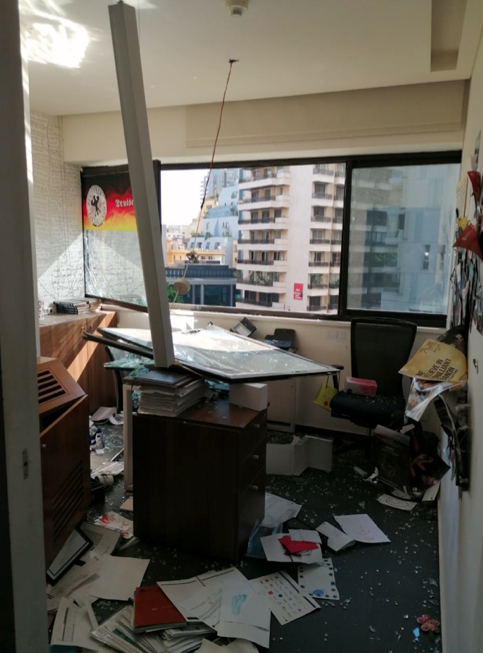 Mindshare Beirut office on August 4, 2020 Mindshare Beirut office on August 4, 2020