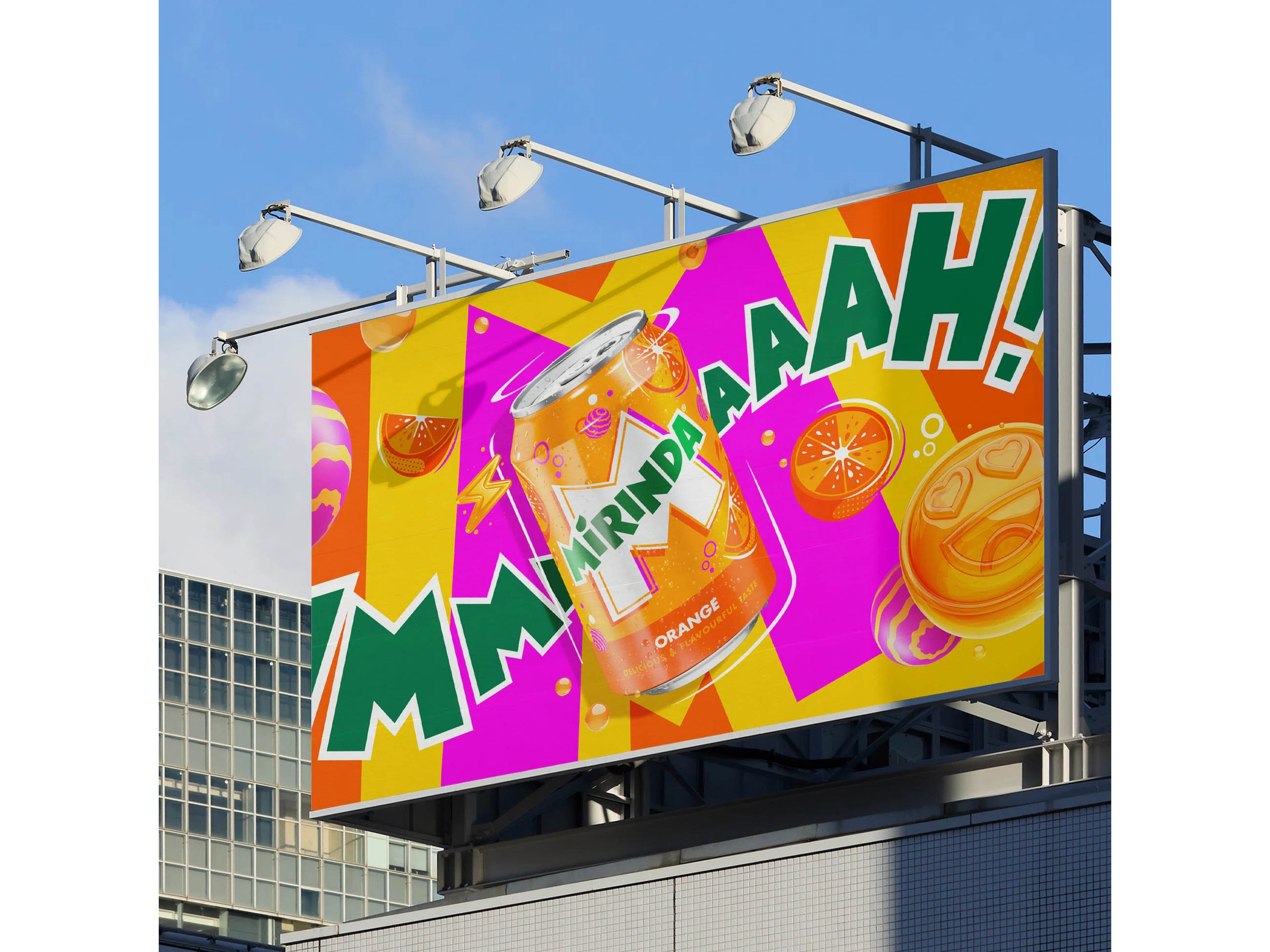 Mirinda new visual identity on OOH media Mirinda new visual identity on OOH media
