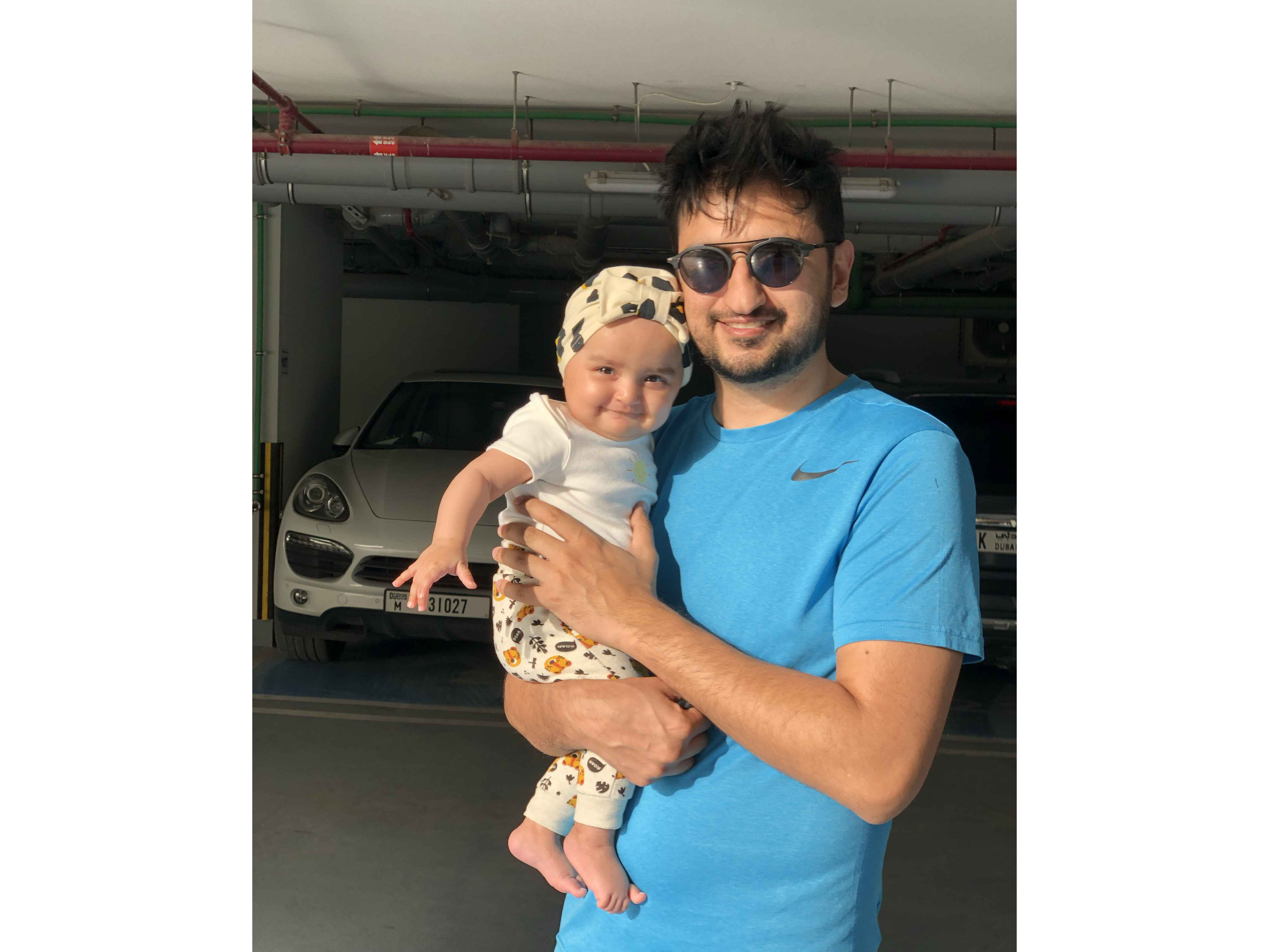 Moiz Khan & daughter Moiz Khan & daughter
