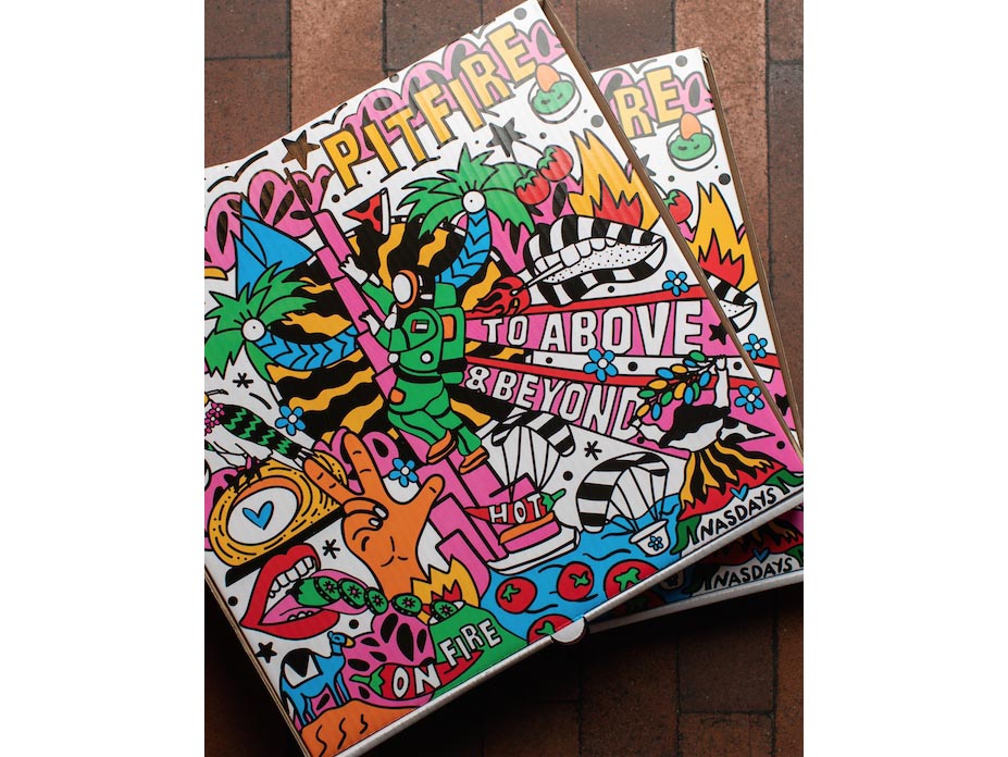 Pitfire Pizza's Box Art Program featuring Nasim Rezapour  Pitfire Pizza's Box Art Program featuring Nasim Rezapour