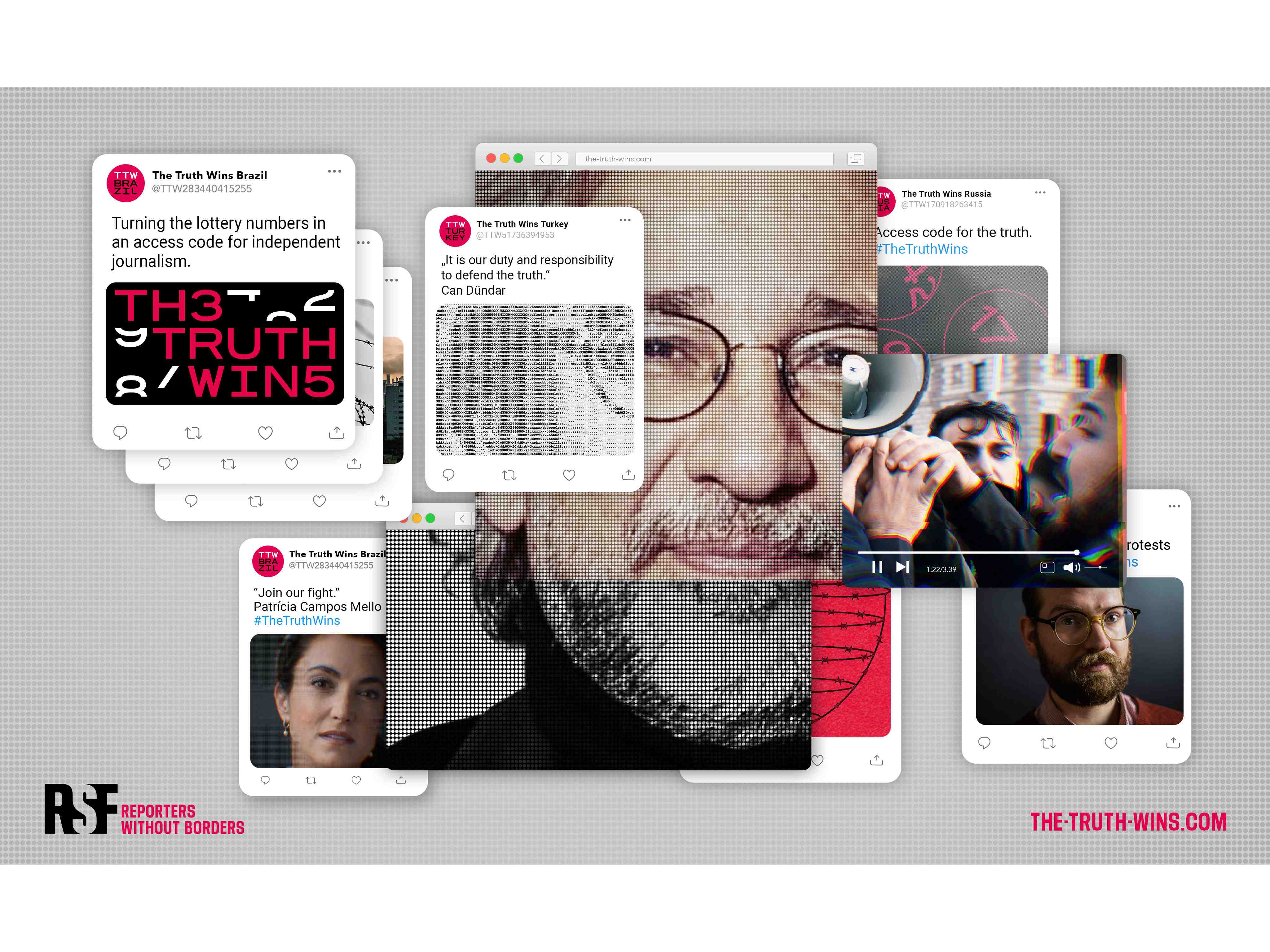 New campaign by DDB Berlin for RWB uses national lottery numbers to fight government censorship Image