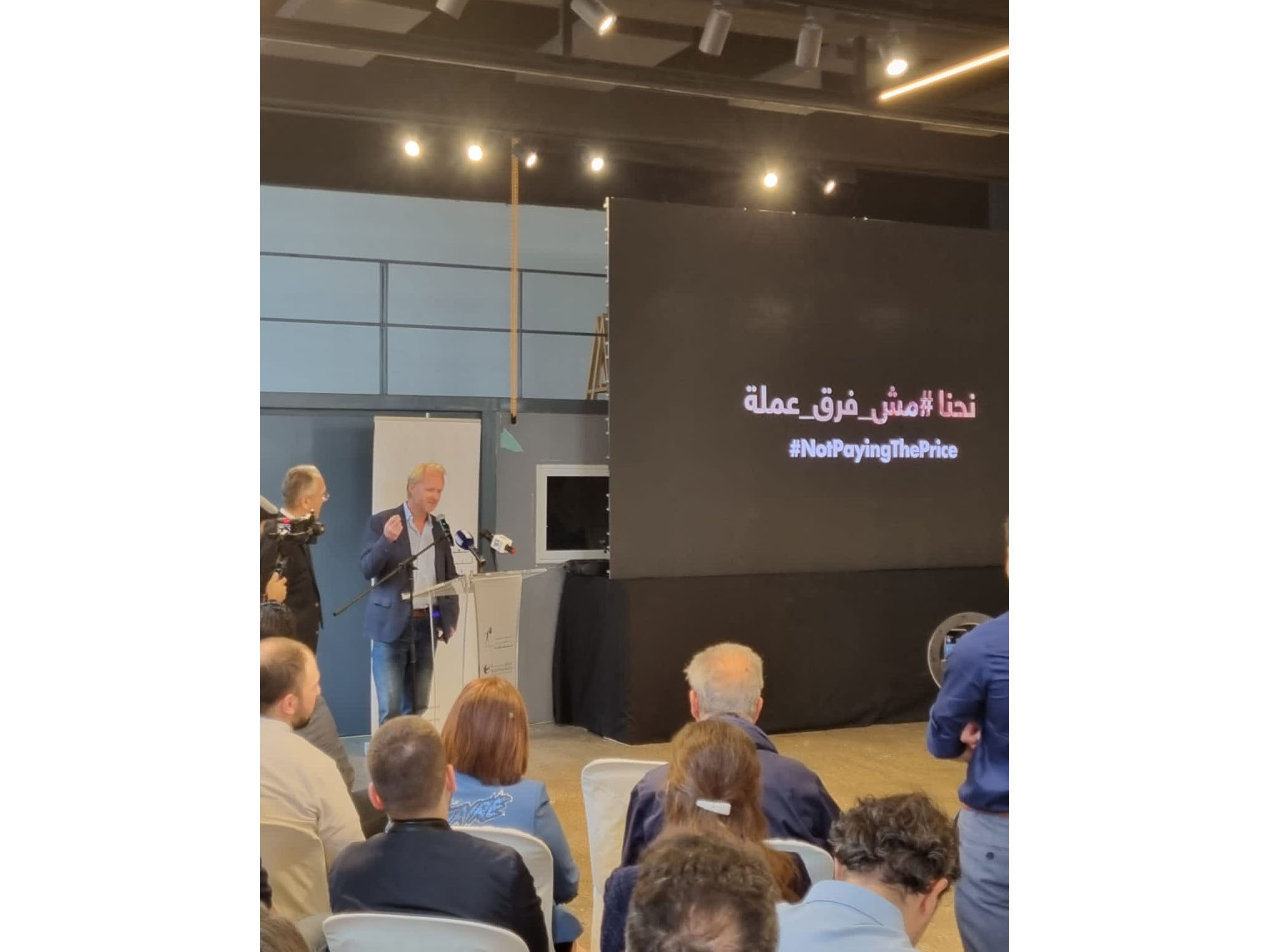 Tom Young during media briefing at D Beirut Tom Young during media briefing at D Beirut