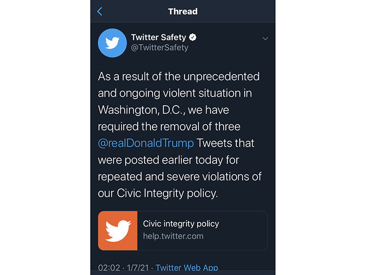 Donald Trump sanctioned by Twitter, Facebook and YouTube Image