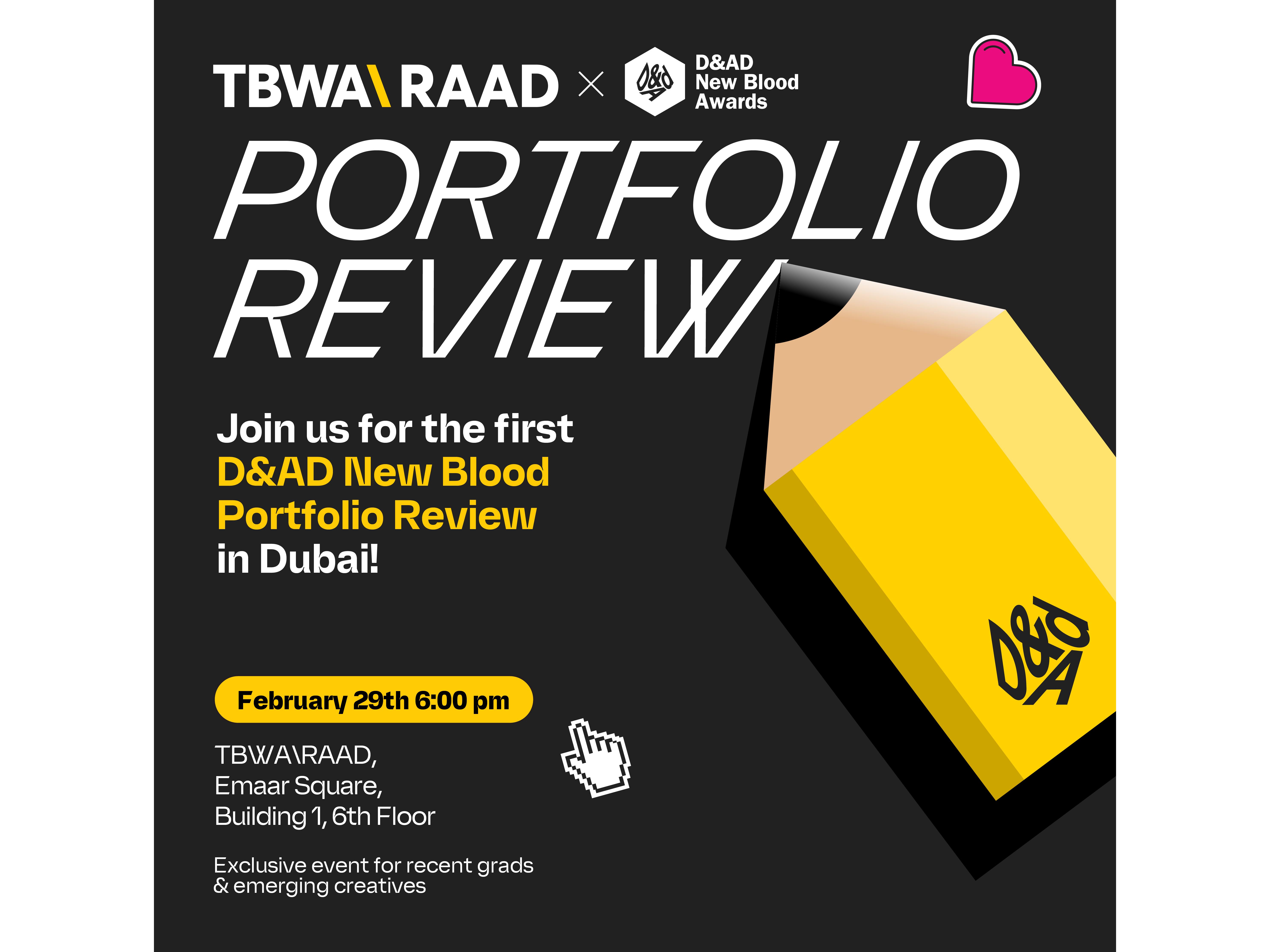 TBWA\RAAD partners with D&AD to bring New Blood Portfolio Night to the Middle East