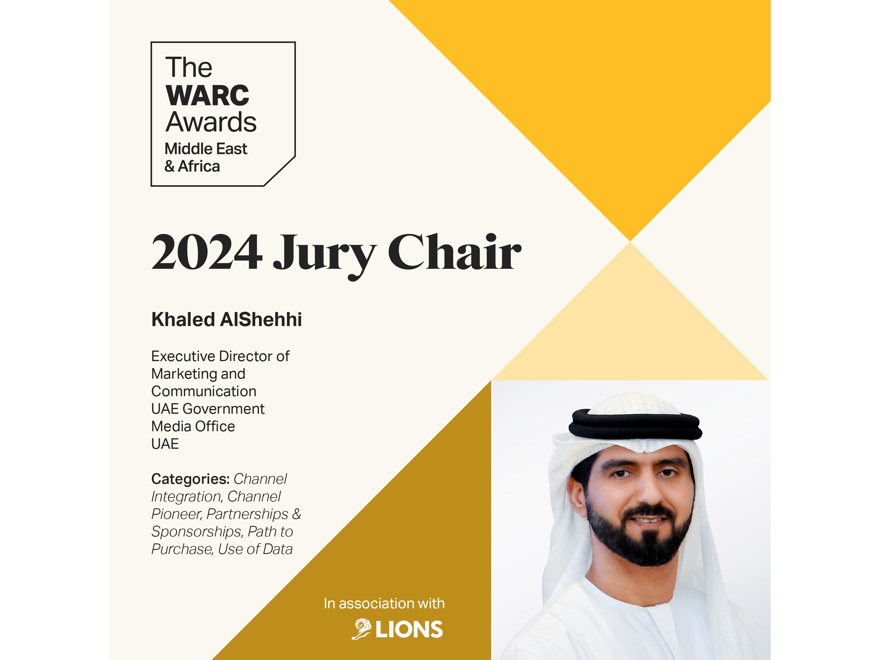 Khaled Al Shehhi of UAE Government Media Office named jury chair for The WARC Awards 2024