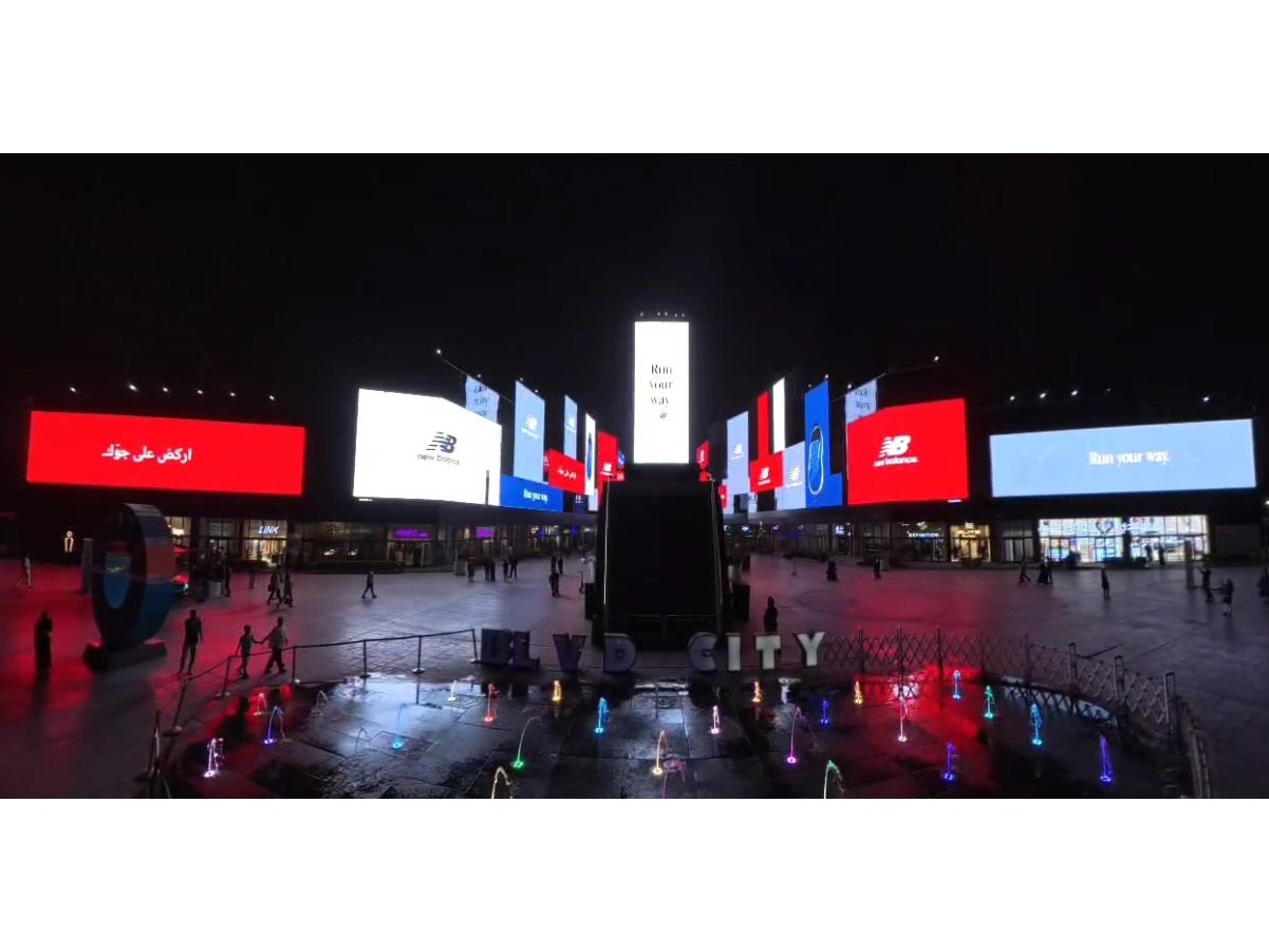 New Balance makes a bold visual statement by taking over 82 digital screens across Riyadh Boulevard