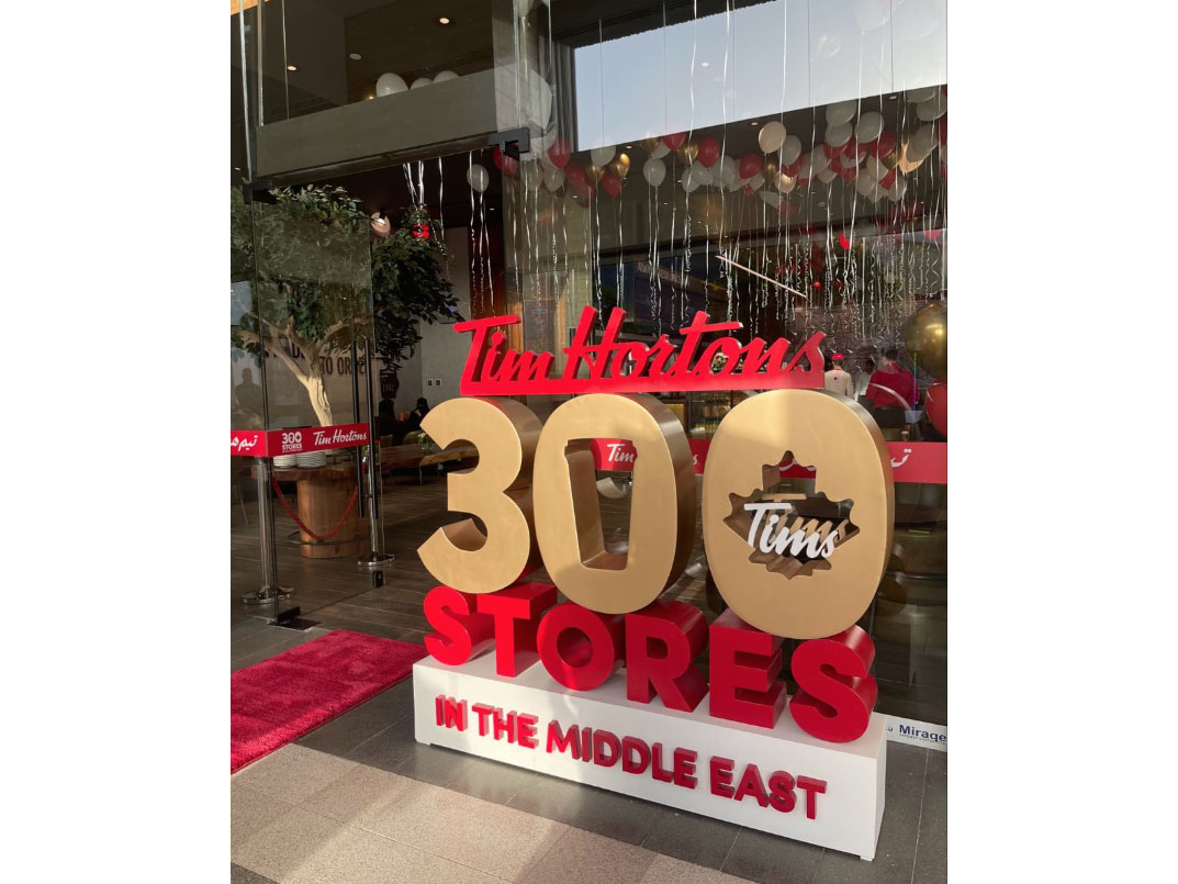 Tim Hortons celebrates the opening of its 300th cafe in the Middle East