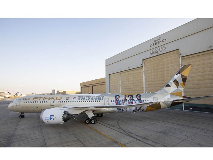 Etihad Airways Unveils New Special Olympics Livery Ahead of World Games Abu Dhabi 2019