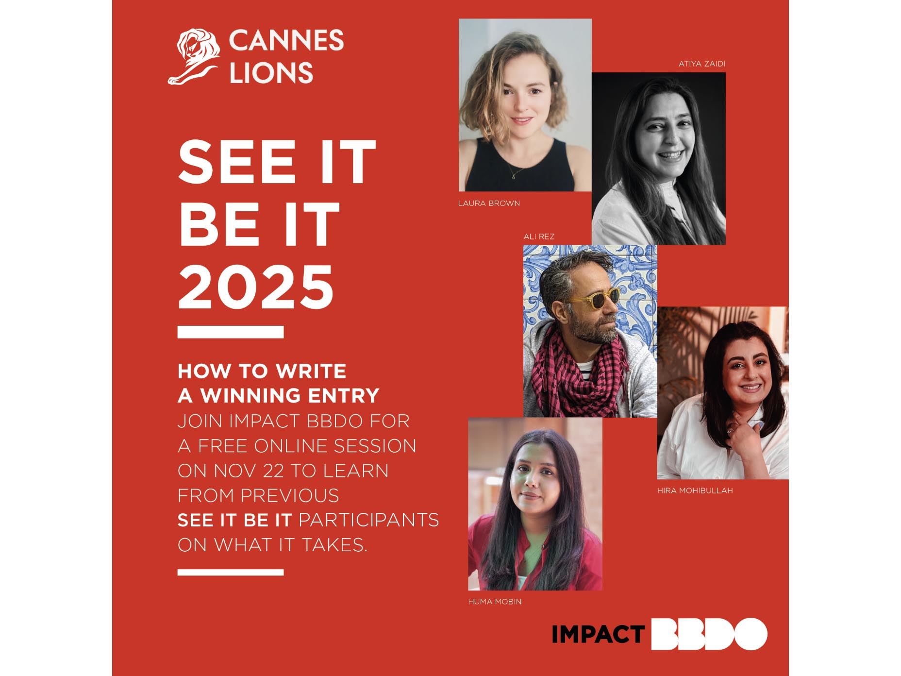 Women from across the MENA region invited to join free online guide session for See It Be It hosted by IMPACT BBDO